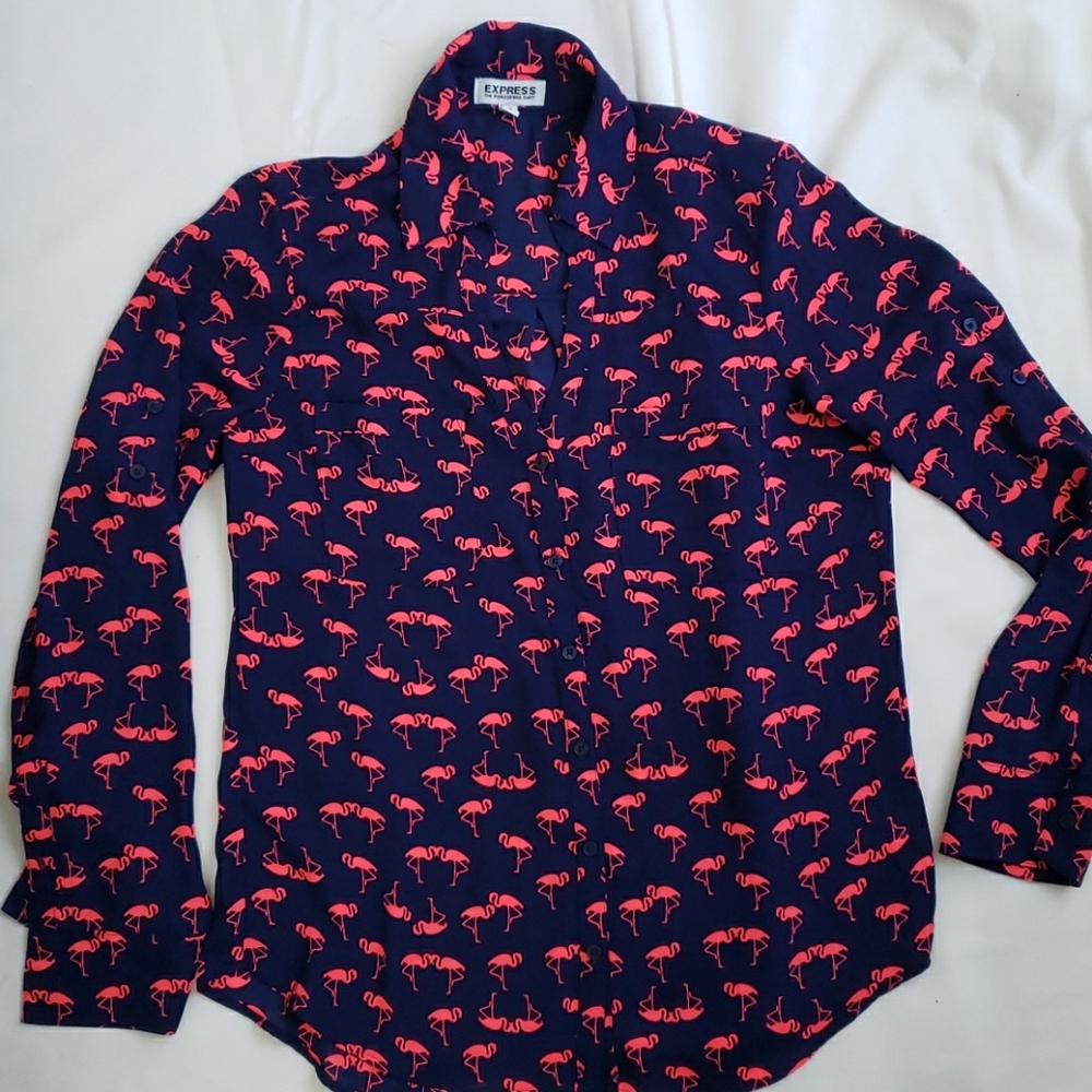 Express Portofino Flamingo Blouse